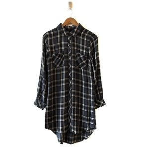 Rails Plaid Button Front Shirt Dress